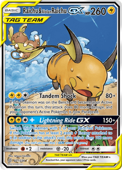 Raichu & Alolan Raichu-GX #221