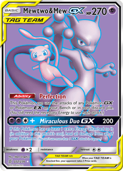 Mewtwo & Mew-GX #222