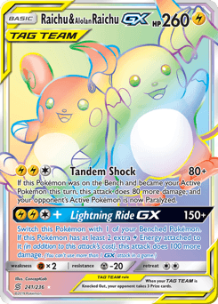 Raichu & Alolan Raichu-GX #241