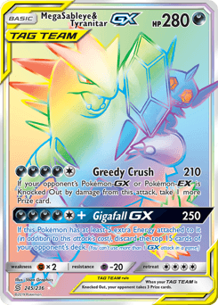 Mega Sableye & Tyranitar-GX #245