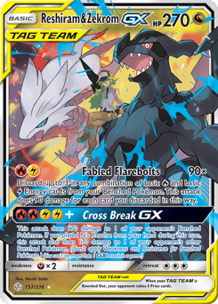 Reshiram & Zekrom-GX #157