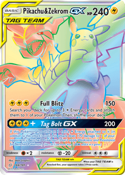 Pikachu & Zekrom-GX #184