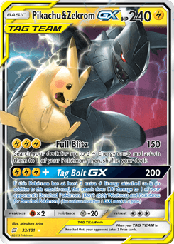 Pikachu & Zekrom-GX #33
