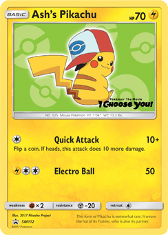 Ash's Pikachu #SM112