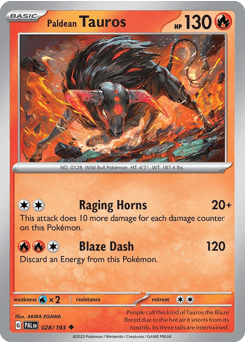 Paldean Tauros #28