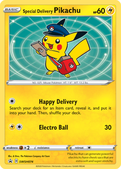 Special Delivery Pikachu #SWSH074